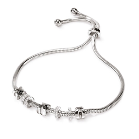 Love Memo Silver Plated Adjustable Bracelet-